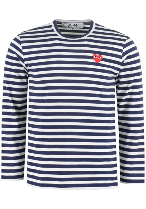 play t-shirt man navy COMME DES GARÇONS PLAY | AX-T010-0511